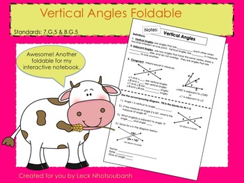 Preview of Vertical Angles Foldable