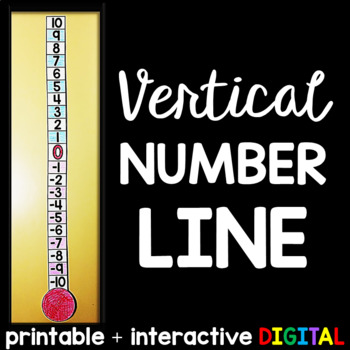 Preview of Vertical Number Line - printable and digital