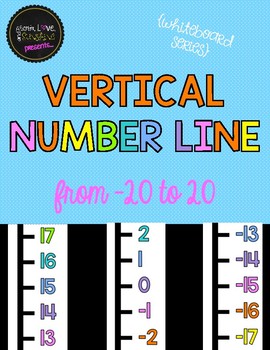 vertical number line whiteboard series by math love and sunshine