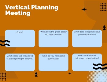 Preview of Vertical Planning Meetings