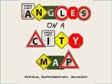 Vertical, Supplementary & Adjacent Angles Using a City Map
