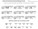Vertical and Horizontal Asymptotes Activity: Math Message Decoder
