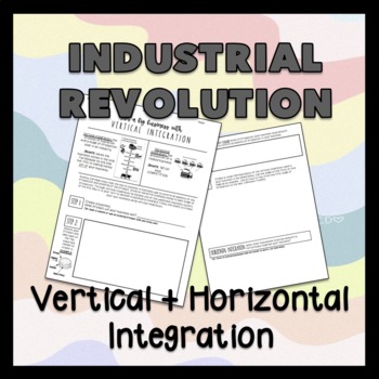 Preview of Vertical and Horizontal Integration Worksheet Activity