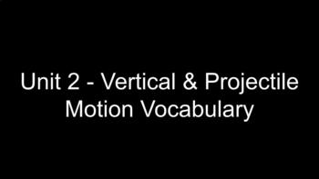 Preview of Vertical and Projectile Motion Vocabulary