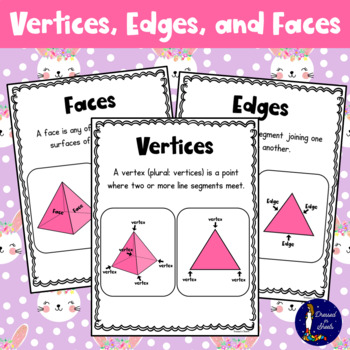 Preview of Vertices, Edges, and Faces Task Cards