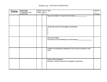 Very Basic No Frills Reading Log by Angel Cake's Corner | TPT