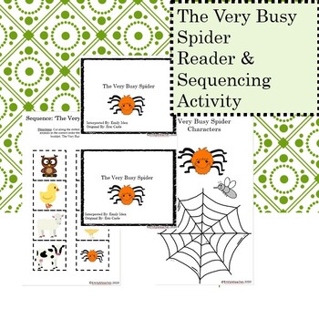 Preview of Very Busy Spider: Emergent Reader & Sequencing Pack