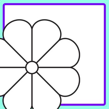 simple flower clip art outline