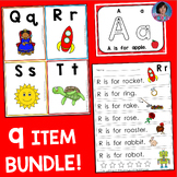 Kindergarten ABC Cards, Chart, Posters & Book Beginning Le