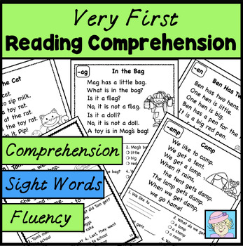 Preview of Kindergarten First Grade Reading Comprehension Passages and Questions