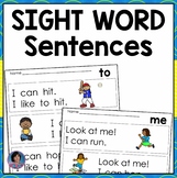 Kindergarten High Frequency Sight Word Practice Sentences 
