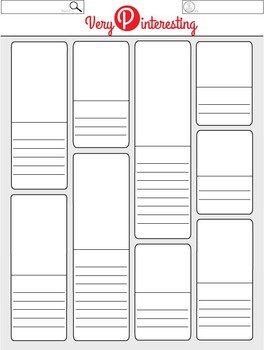 Preview of Very Pinteresting ~ Blank Pinterest Worksheet Template Posters