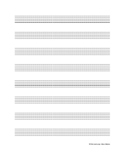 Very Small 8-Stave Music Manuscript Paper
