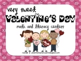 Very Sweet Valentine's Day Math and Literacy Centers