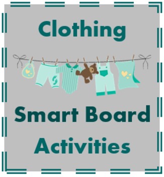 Preview of Vestiti (Clothing in Italian) Smartboard Activities