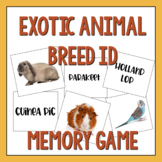 Vet Science Exotic Animal Breed ID Memory Matching Game