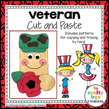 Preview of Veteran Craft | Veterans Day Activities | Memorial Day Craft | Army Soldier