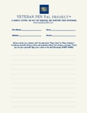 Veteran Pen Pal Project Grades 3rd-8th_Writing Template