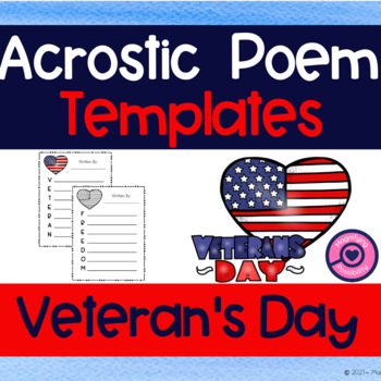 Preview of Veteran's Day Acrostic Poem Templates