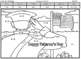 Veteran's Day Coloring Page by Addition Fact Strategy