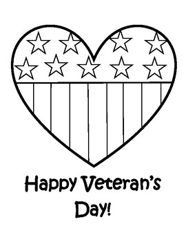 Veteran's Day Coloring Sheet by Activities in Wonderland | TPT