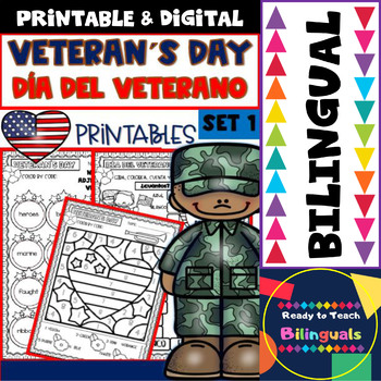Preview of Veteran´s Day - Dia del Veterano - Printables - Set 1 - Bilingual