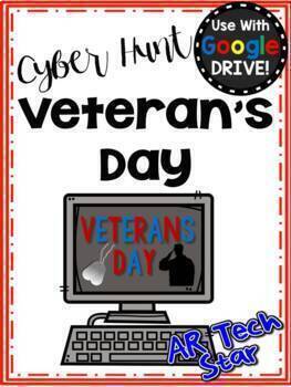Preview of Veteran's Day Digital Cyber Hunt for Google Slides