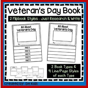 Preview of Veteran's Day Flip Report, November Research Project, Military Holiday, Vets