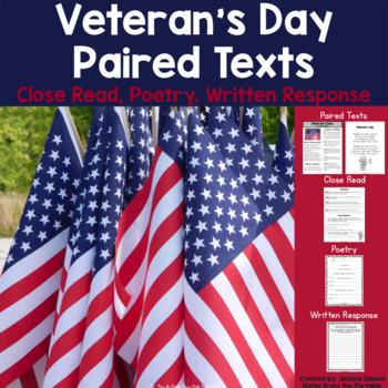 Preview of Veterans Day Reading Passages and Activities