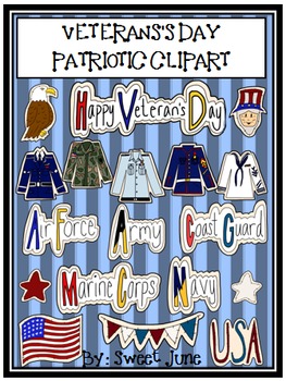 Preview of Veteran's Day Patriotic Clipart