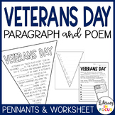 Veterans Day Activities | Poem | Pennant Flags | Free