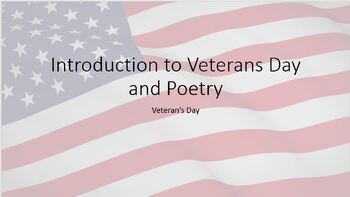 Preview of Veteran's Day Poetry Unit