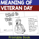 Veteran's Day Printable Book
