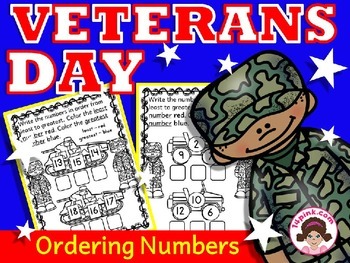 Veterans Day Math Worksheets by Kindergarten Printables | TpT
