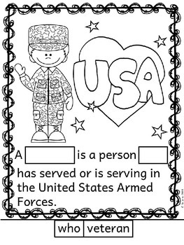 veterans january kindergarten homework