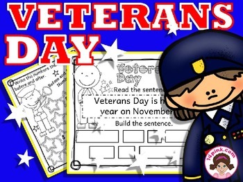 Veterans Day Activities by Kindergarten Printables | TpT