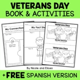 Veterans Day Activities and Mini Book + FREE Spanish