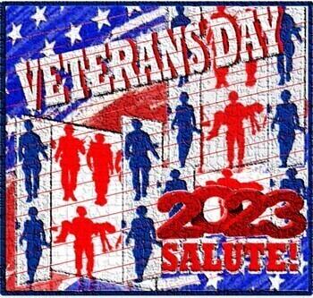 Preview of Veterans Day 2023 Salute! (EDITABLE PROGRAM TEMPLATE)