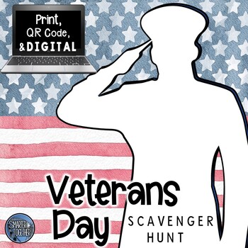 Preview of Veterans Day Reading Activities - Print and Digital Options