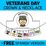 Veterans Day Activity Crown and Necklace Crafts + FREE Spanish