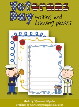 Preview of Veterans Day 32 Writing and Drawing Papers
