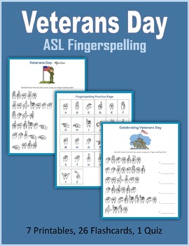 Preview of Veterans Day - ASL Fingerspelling (Sign Language)