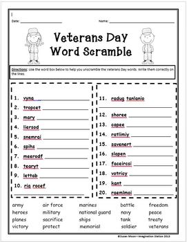 Veterans Day Activities by Imagination Station-Susan Moon | TpT