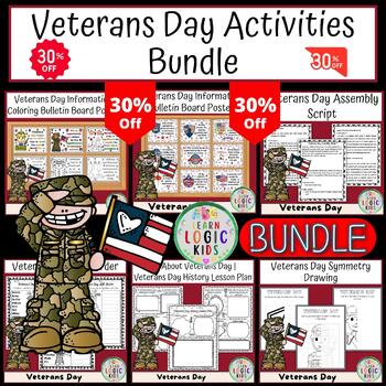 Preview of Veterans Day Activities Bundle | 11 November Holiday