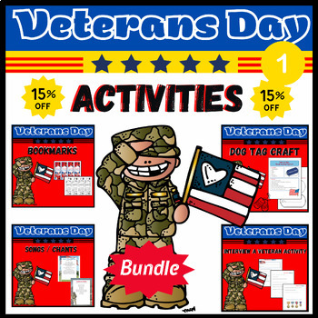 Preview of Veterans Day Activities Bundle | Veterans Day Activities 1