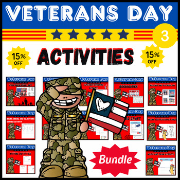 Preview of Veterans Day Activities Bundle | Veterans Day Activities