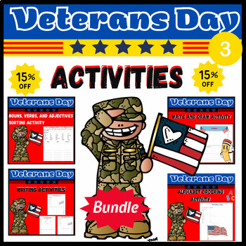 Preview of Veterans Day Activities Bundle | Veterans Day Activities 3