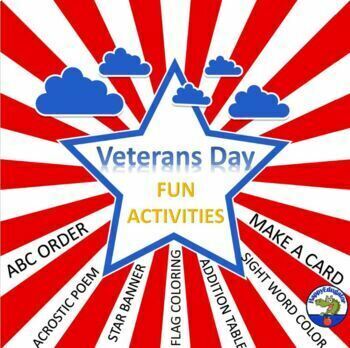 Preview of Veterans Day Activities Digital and Print with Easel Activity
