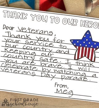 Veterans Day Activities and Craft by First Grade Schoolhouse TpT
