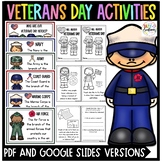 Veterans Day Activities | Posters, Crowns/Hats, and Printables